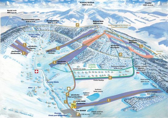 mapa ski čenkovice